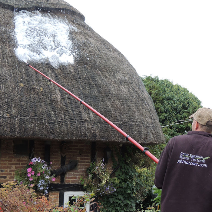 Thatch Roof Cleaning using ACP biocide